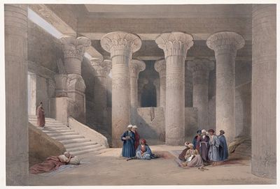 Esneh的寺庙。1838年11月25日。