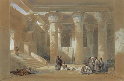 埃及埃斯内赫神庙的大门廊