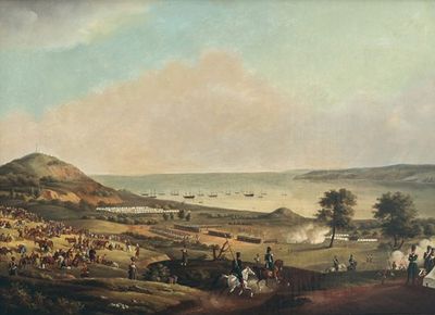 克里米亚半岛土俄战争（1853年至1856年）期间塞瓦斯托波尔湾的军营