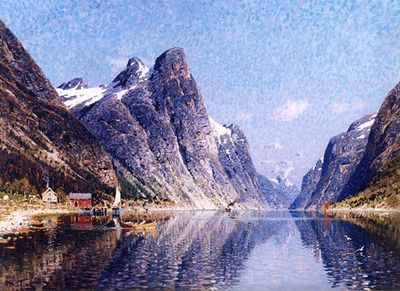 挪威峡湾景色