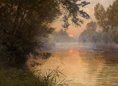 卢瓦尔河畔的日落