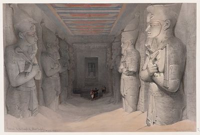 Aboo Simbel神庙内部。1836年11月9日，努比亚。