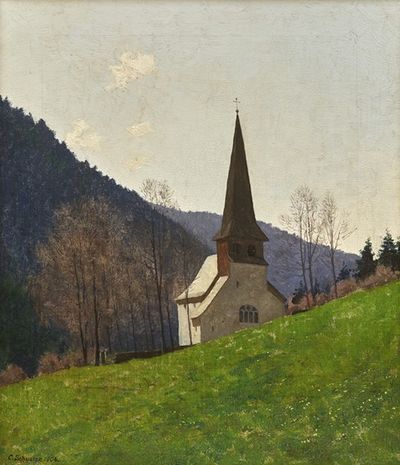 Höllental山谷的圣奥斯瓦尔德教堂