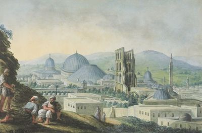 耶路撒冷与教堂和坟墓钟楼