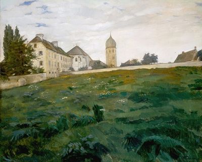 Frauenchiemsee，修道院草地，教堂塔III