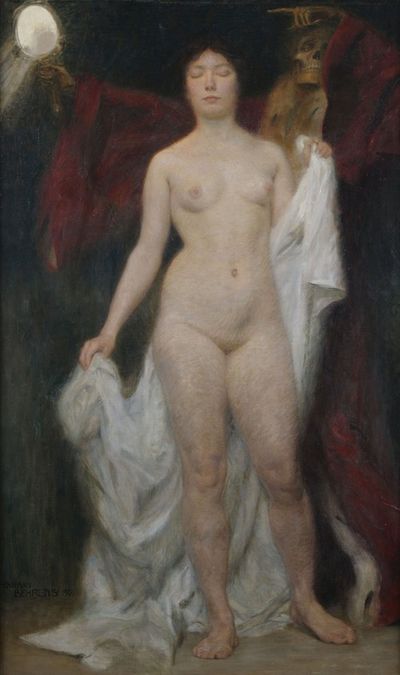 女性裸体与死亡作为虚荣心的寓言