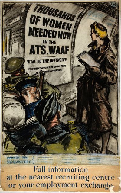 Thousands of women needed now in the ATS.WAAF. Vital to the offensive