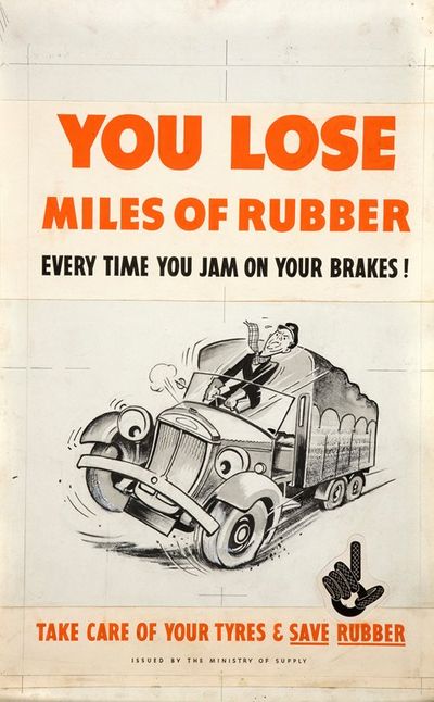 You lose miles of rubber every time you jam on your brakes! Take care of your tyres & save rubber
