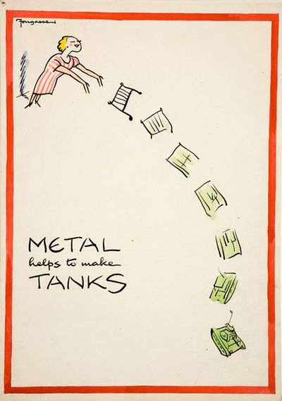 Metal helps to make tanks