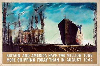 Britain and America have two million tons more shipping than in August 1942