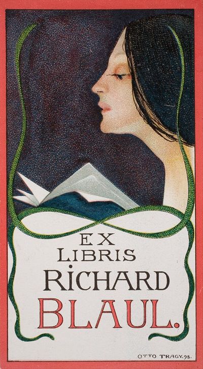 Book-plate of Richard Blaul