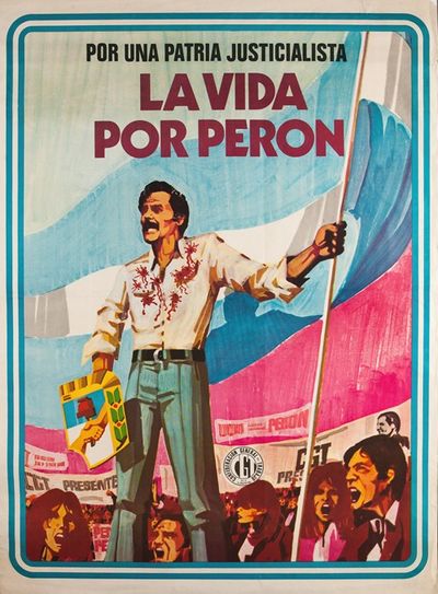 Afiche de la CGT en homenaje al líder sindical José Ignacio Rucci