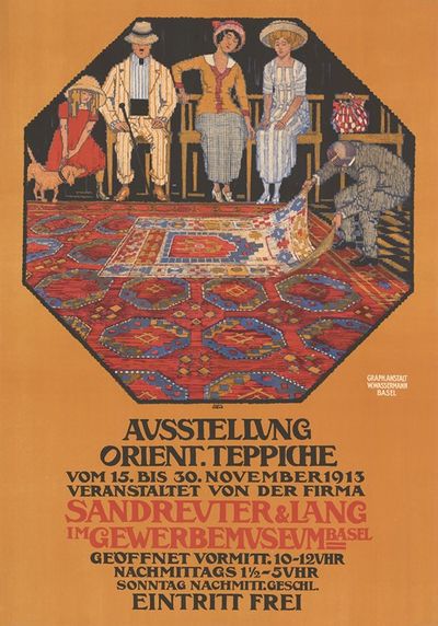 Ausstellung Orient. Teppiche – Veranstaltet von der Firma Sandreuter & Lang – im Gewerbemuseum