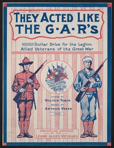 They acted like the G.A.R.’s 10,000 dollar drive for the Legion Allied Veterans of the Great War