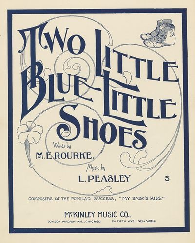 Two little, blue little shoes