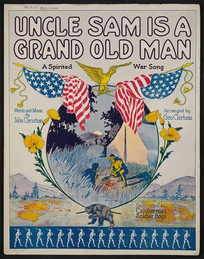 Uncle Sam is a grand old man a spirited war song