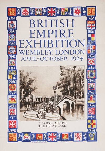 British Empire Exhibition, Wembley, London, April-October 1924; A bridge across the great lake