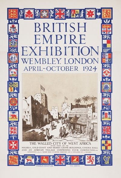 British Empire Exhibition, Wembley, London, April-October 1924; Walled city of west Africa