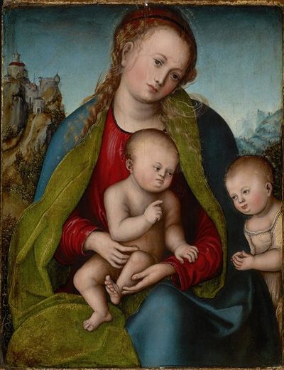 圣母玛利亚与孩子和施洗者圣约翰