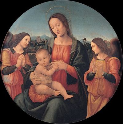 圣母与孩子和天使