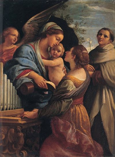 圣母与孩子，圣塞西莉和圣阿尔伯特