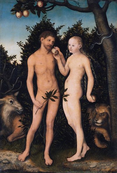 亚当和夏娃在天堂（秋天）