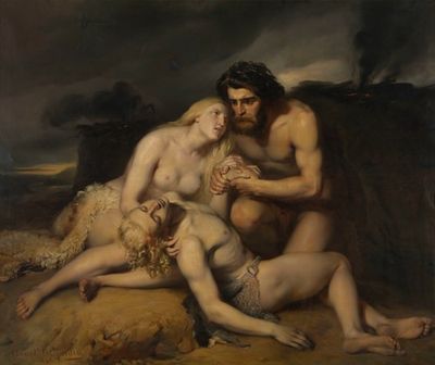 亚当和夏娃发现亚伯的尸体