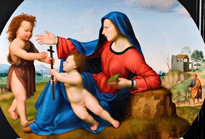 圣母与年轻的施洗约翰的孩子
