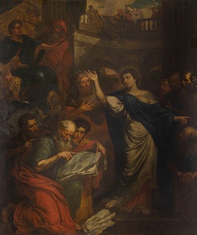 亚历山大圣凯瑟琳与五十位哲学家的争论