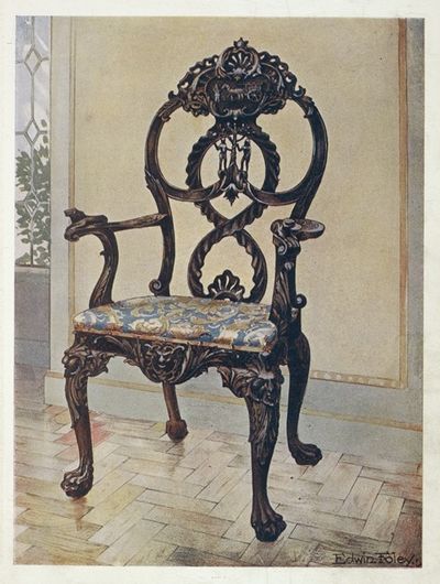 早期雕刻的Chippendale主席椅