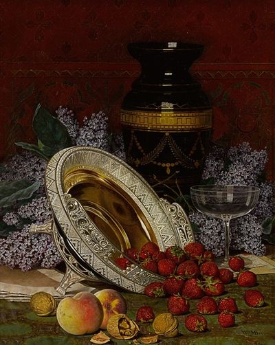 草莓和丁香静物