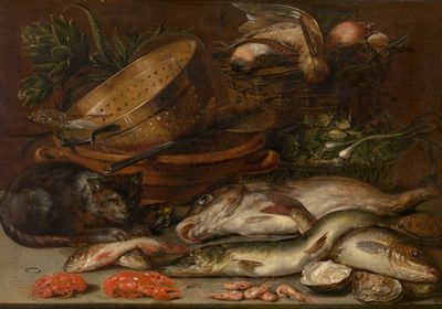 鱼、甲壳动物、家禽、蔬菜和猫