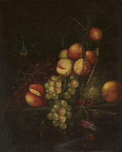 静物——苹果和葡萄
