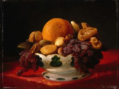 橙子、坚果和无花果